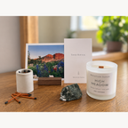 High Meadow Ritual Box full contents photograph, uncropped in square gallery frame