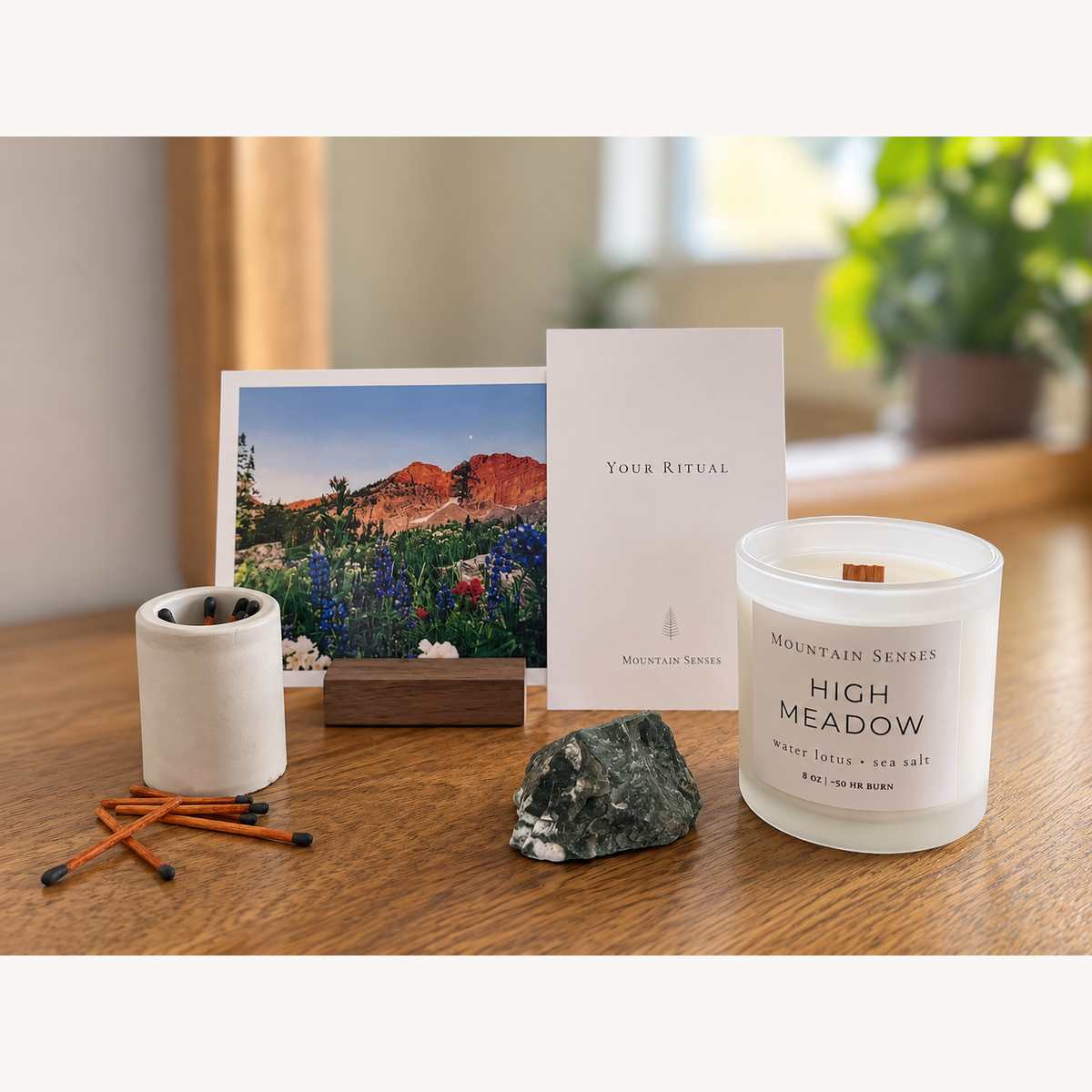 High Meadow Ritual Box full contents photograph, uncropped in square gallery frame