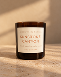 Sunstone Canyon Ritual Refill amber glass candle, clean front product photograph